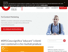 Tablet Screenshot of contentmarketingitalia.com